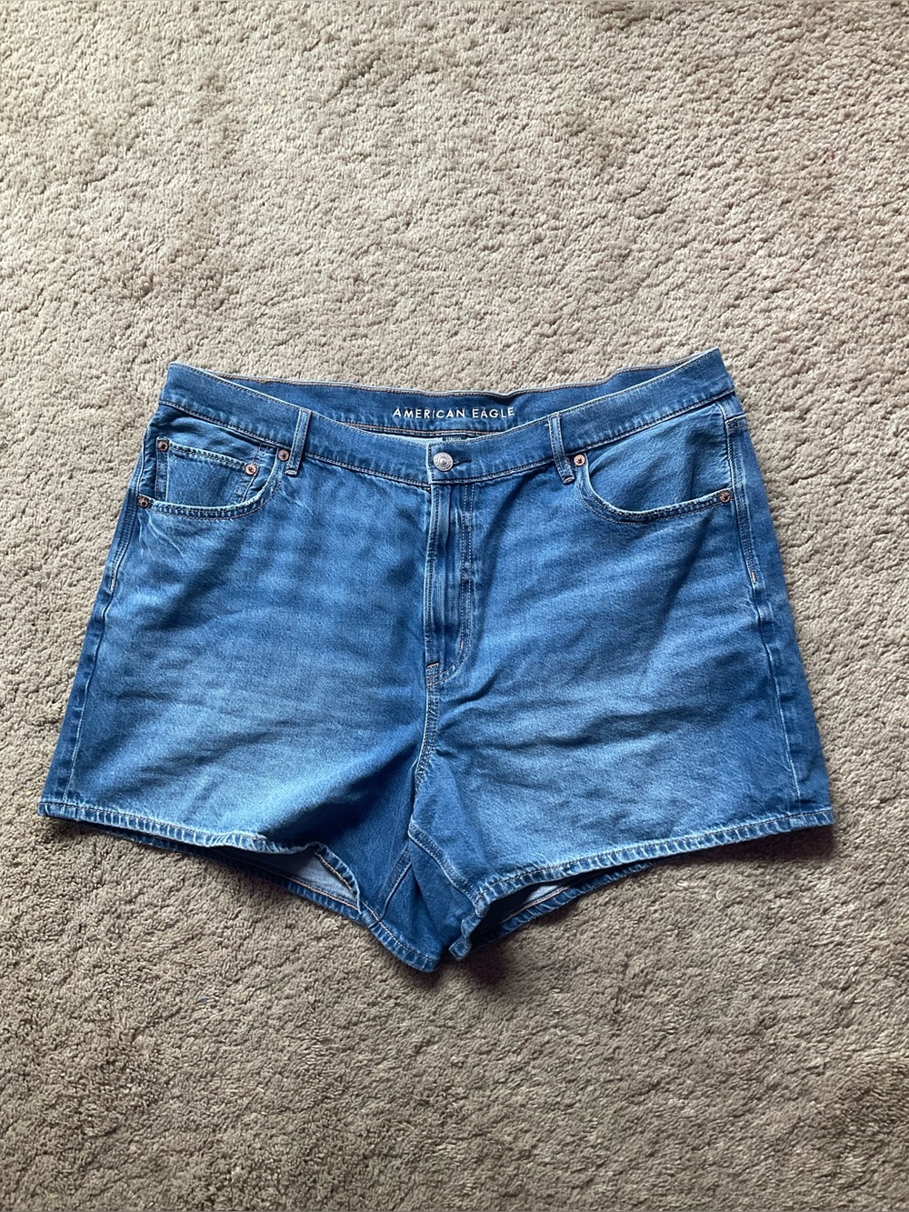 American Eagle Outfitters Classic Blue High-Rise Denim Shorts